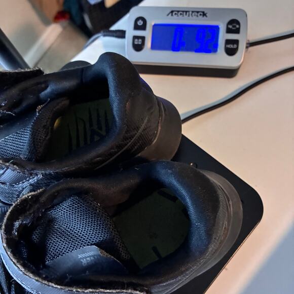 Nike Downshifter Sneakers Boys 12C Swoosh All Black Ankle Strap Easy Comfort - Picture 6 of 6